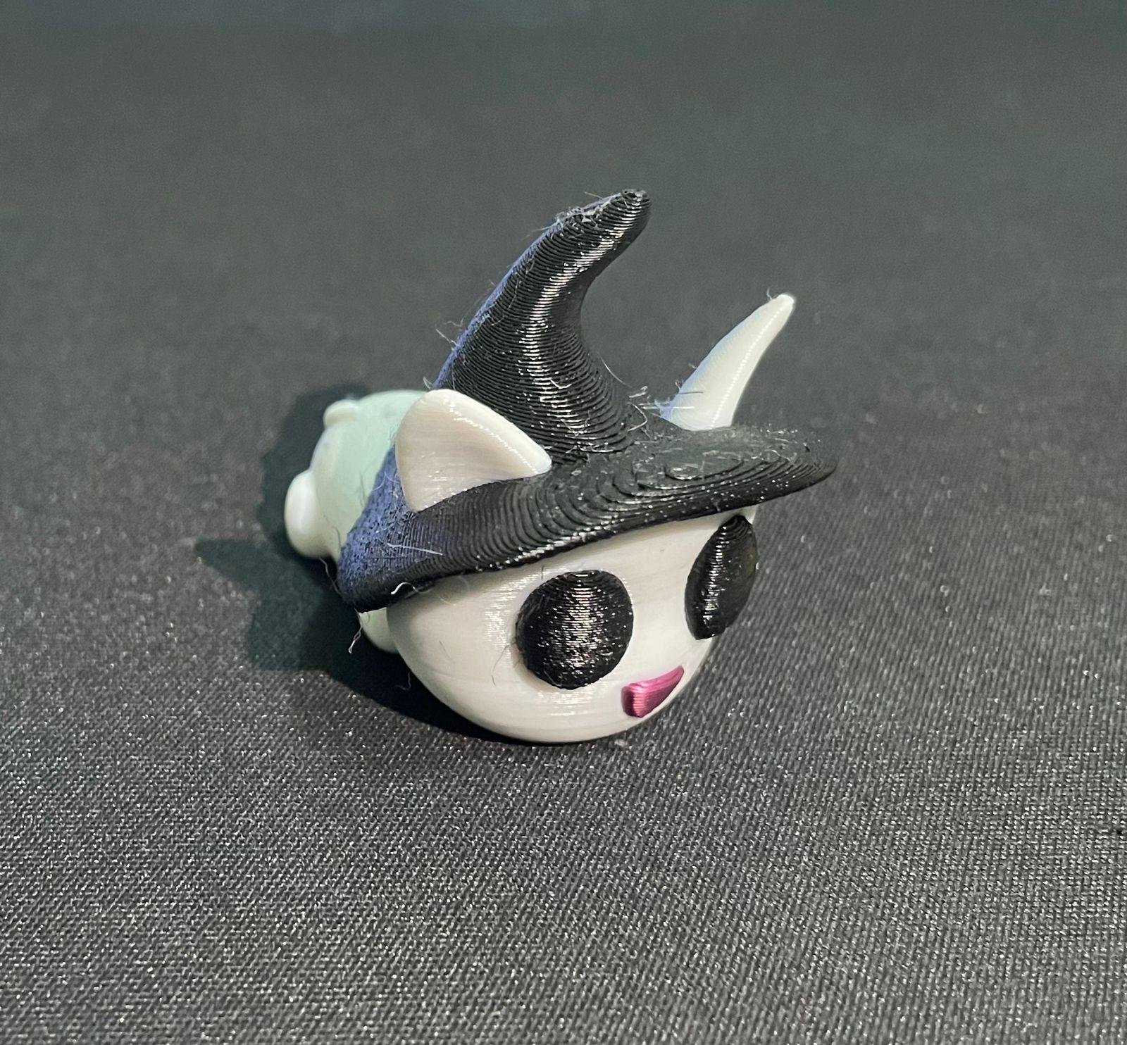 Spooky Cat with Witch hat - 3mf file for bambu 3d model