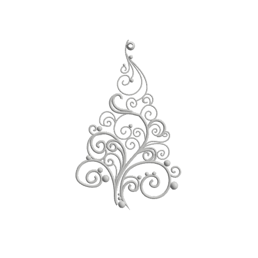 Swirl Christmas Ornament 3d model