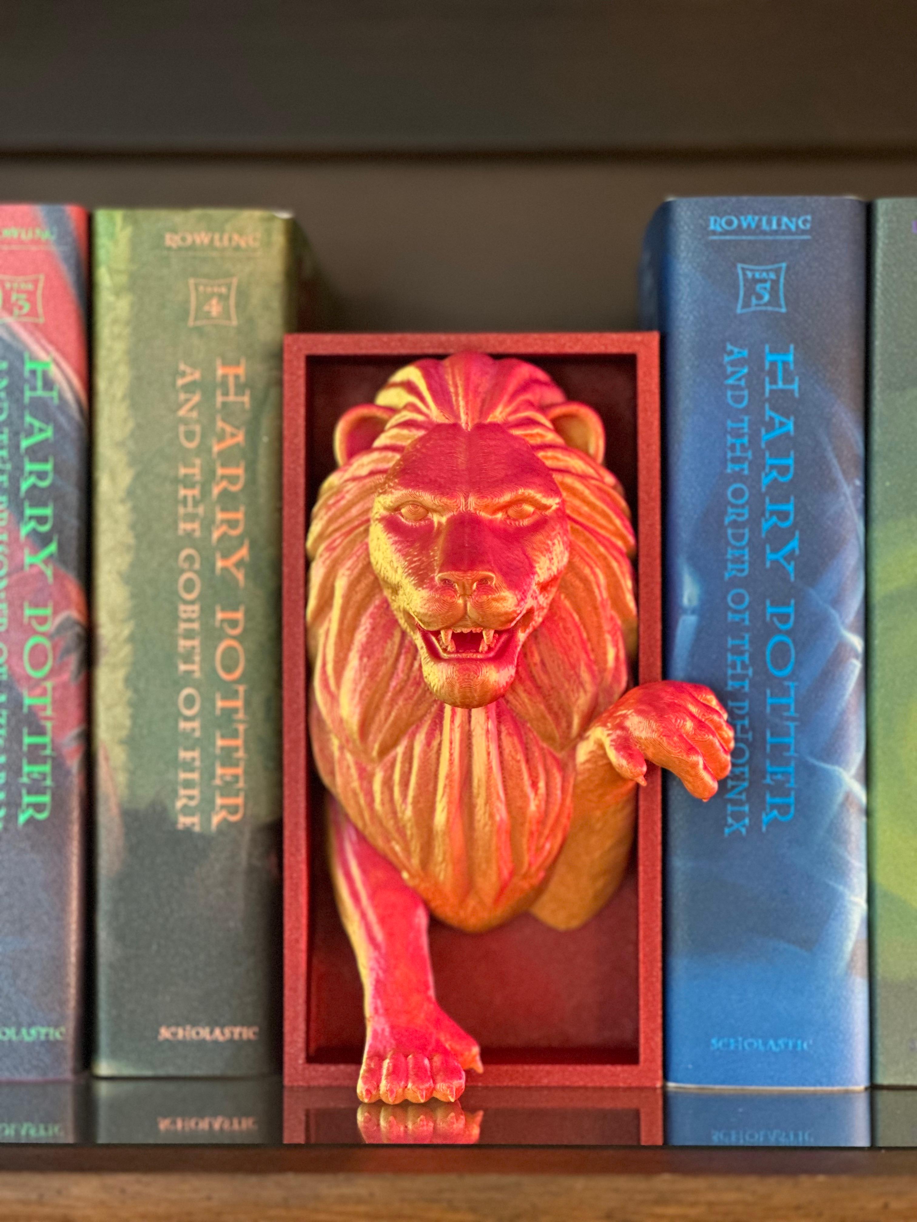 Lion Emerging- Gryffindor Inspired Book Nook 3d model