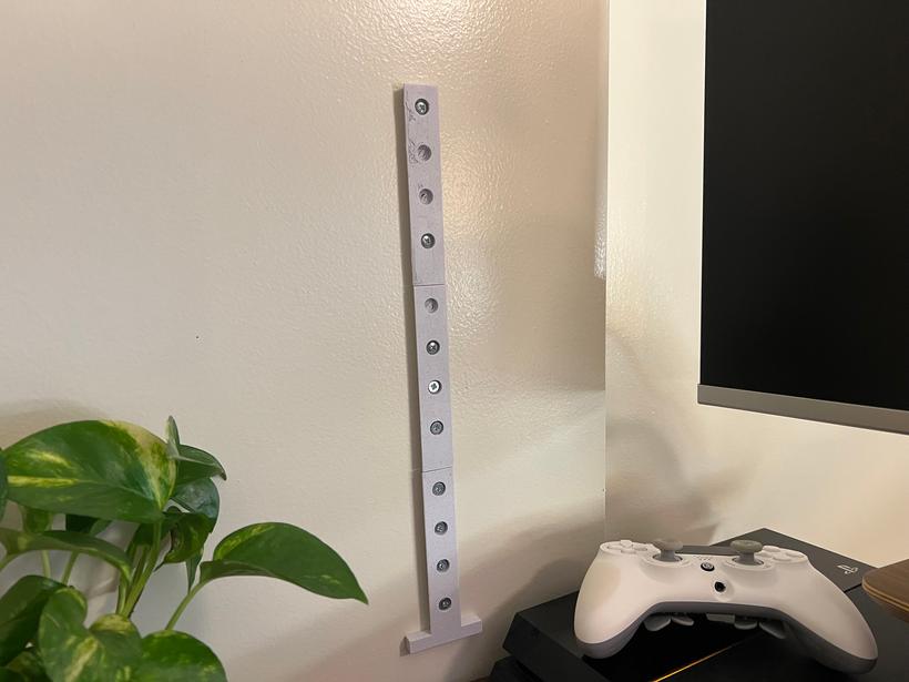 Wall Mounted Controller Holder - Print in Place Folding Bracket 3d model