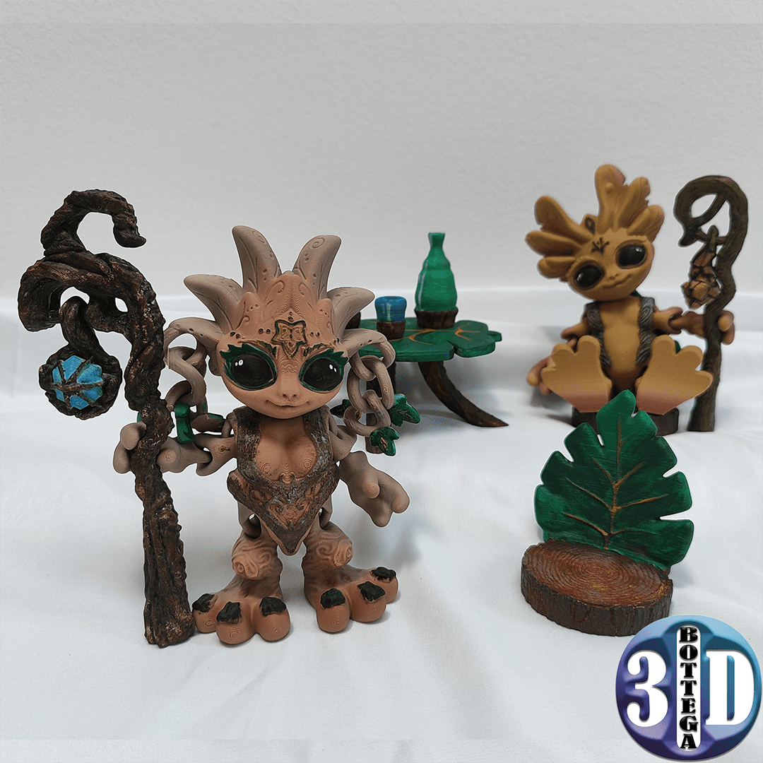 Shaman Seeds, articulated cute creatures, flexy 3d model