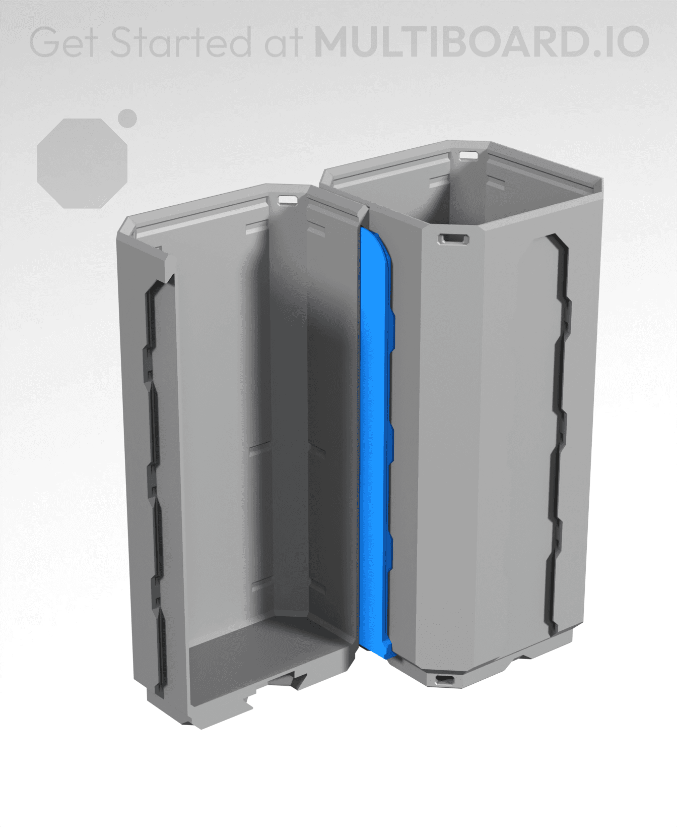 2H - Bin-To-Bin Rail Click Connector 3d model