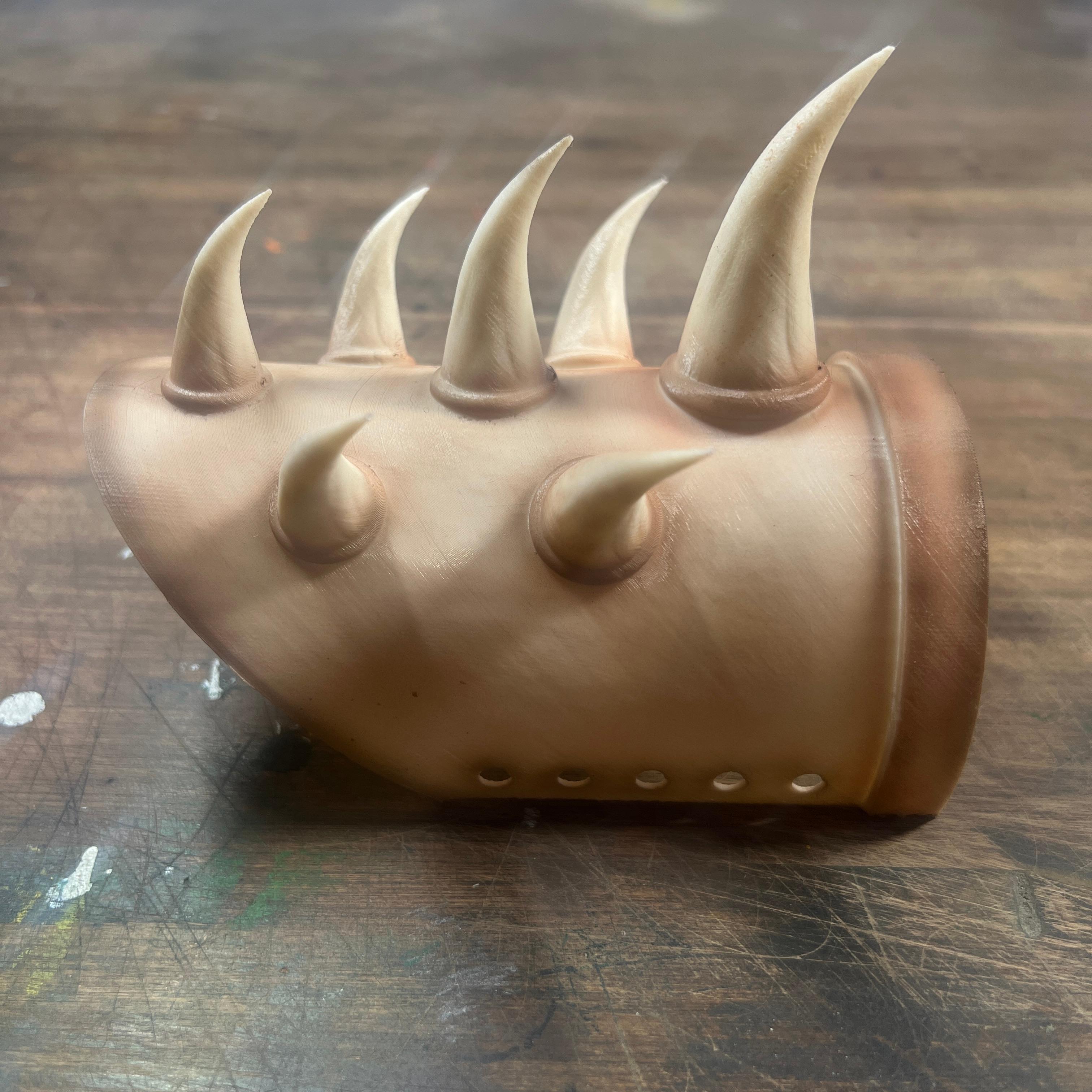 Horned Bracer for 3D Printing 3d model