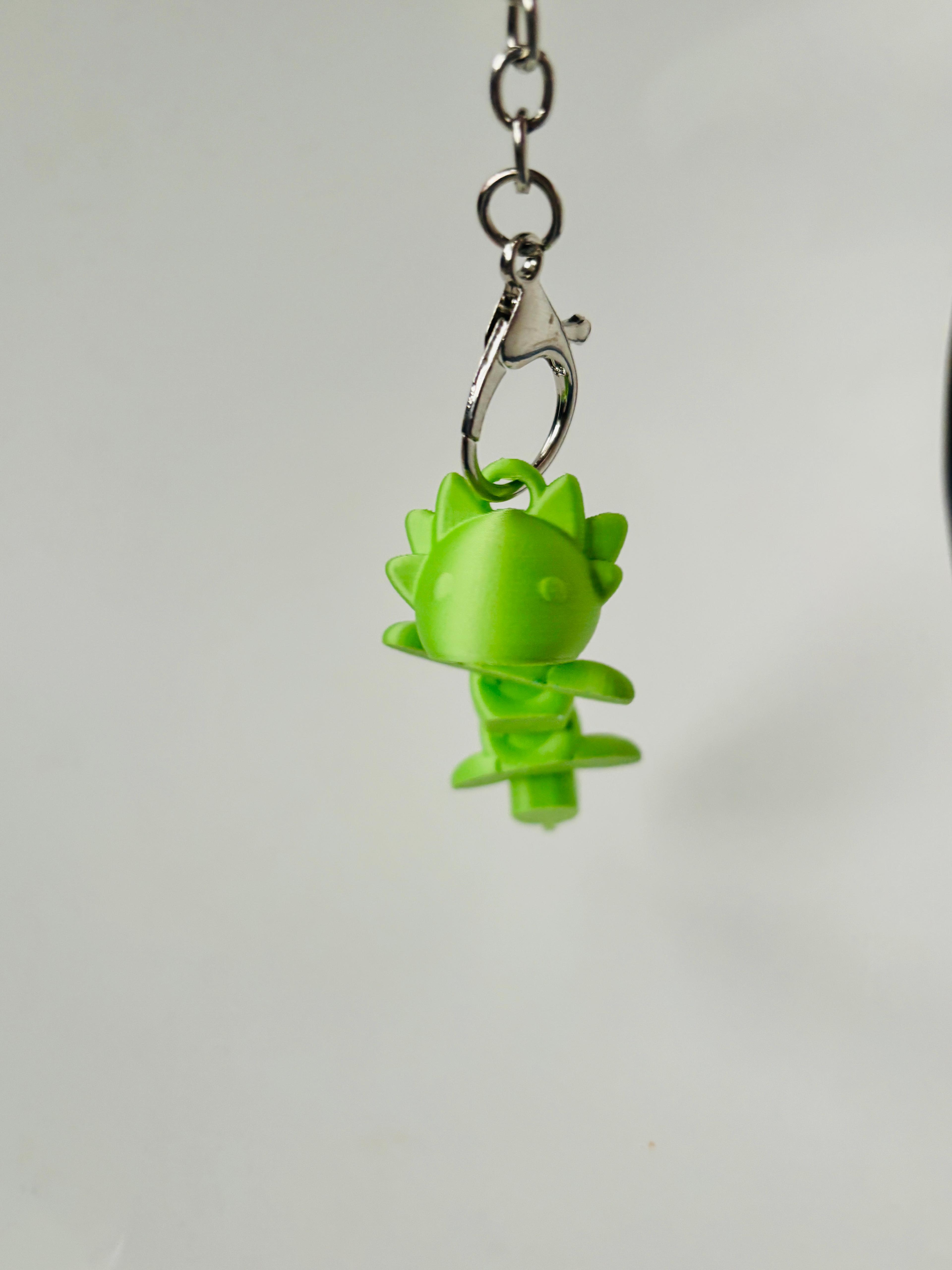 articulated axolotl - Print in Place Keychain 3d model