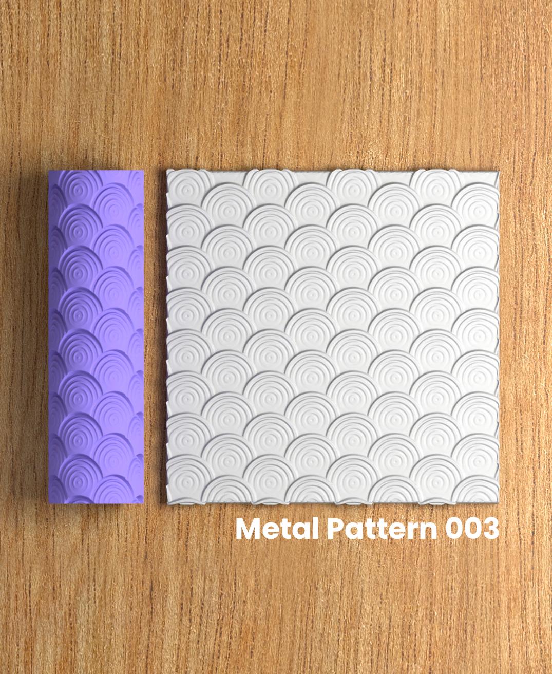 Collection SpringGreen | Metal Pattern 003 | Polymer Clay Seamless Texture Roller 3d model