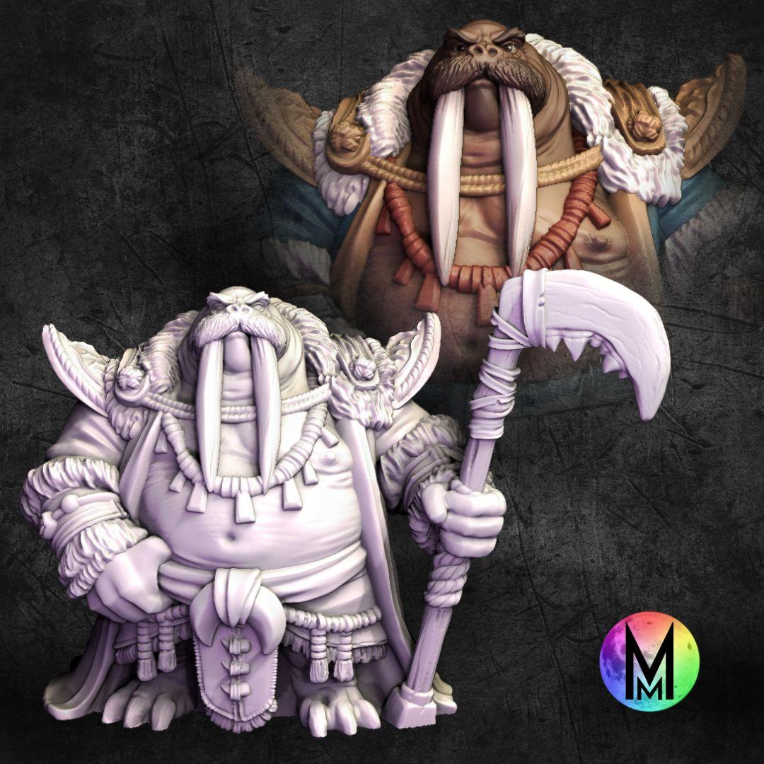 Set of 5 Morusians (Walrus people / Tuskarr / Tusken / Thanoi ) 3d model