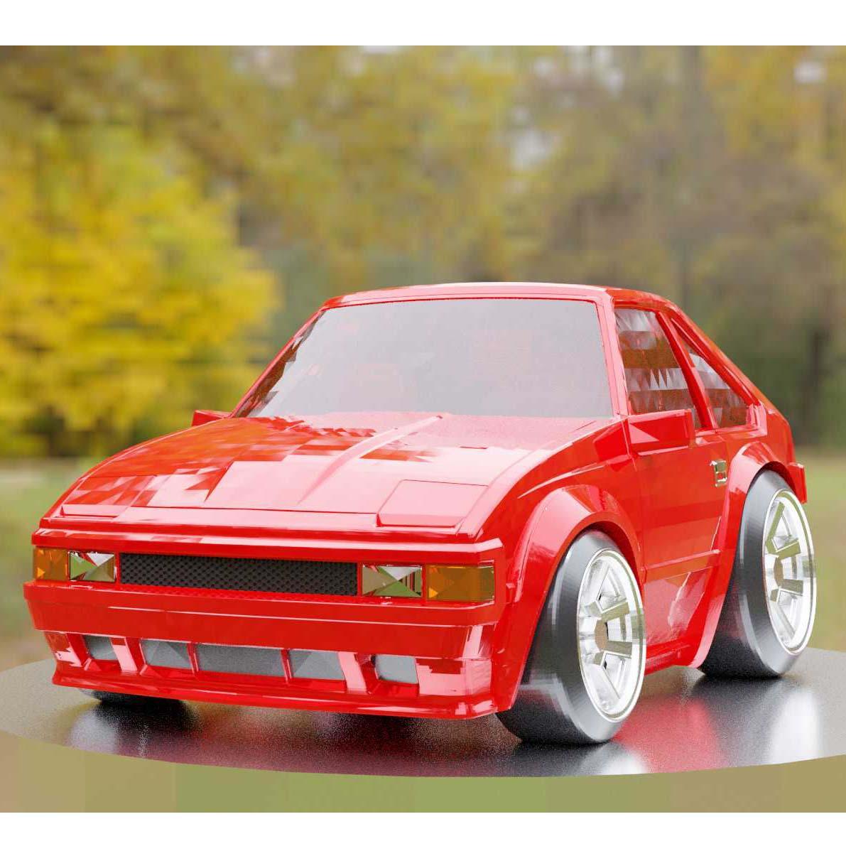 Petite Toyota Supra Mk2 3d model