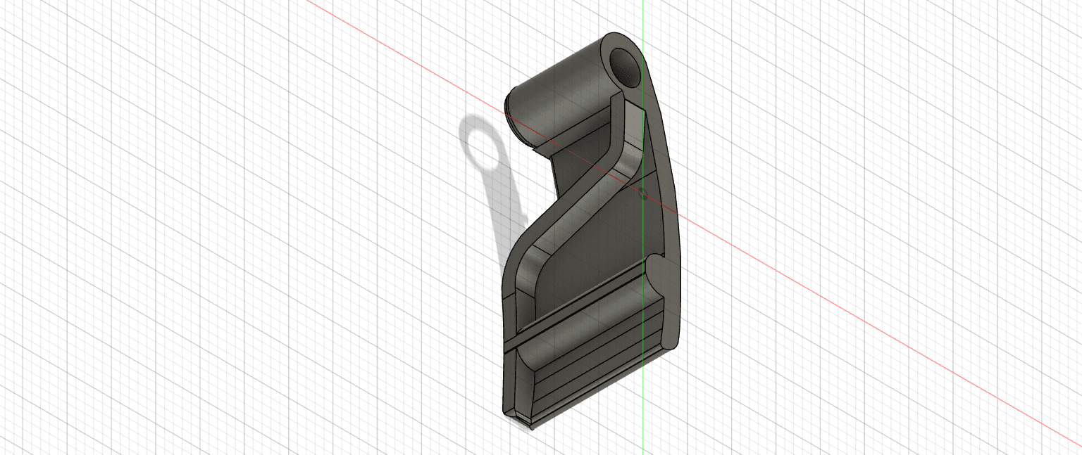 Grip wing for 1-Gang 18 cu. in. Round Old Work Electrical Box 3d model