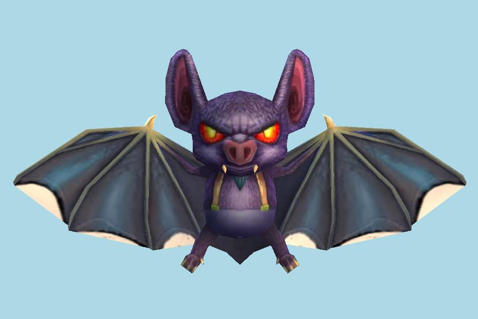 Halloween Cats and Bats 3d model