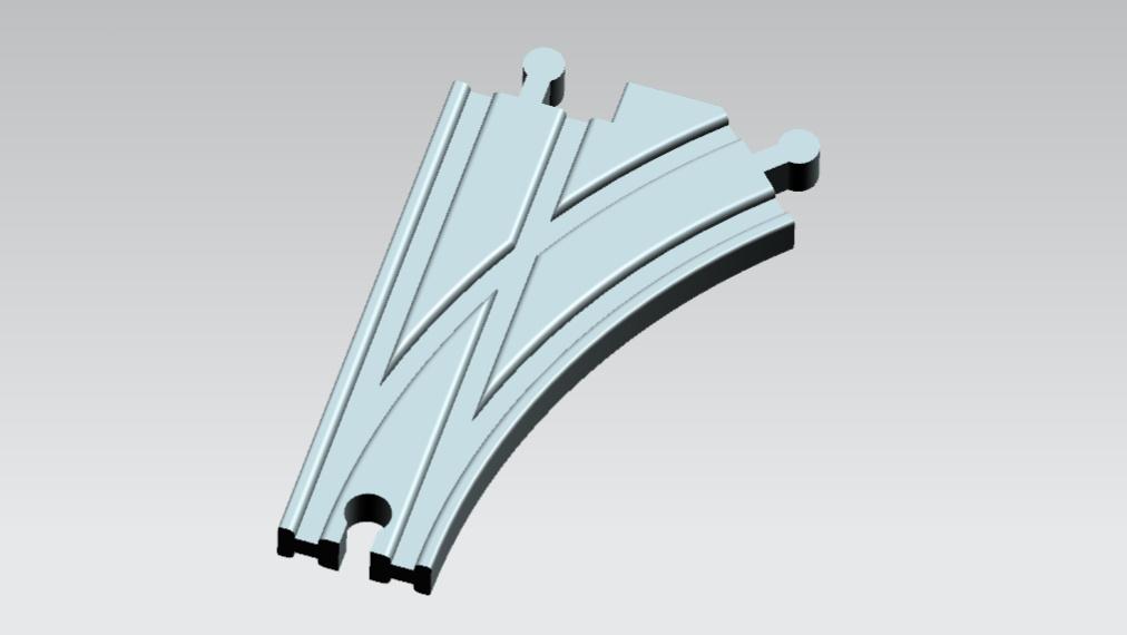 BRIO Style Train Track, Split, L 3d model