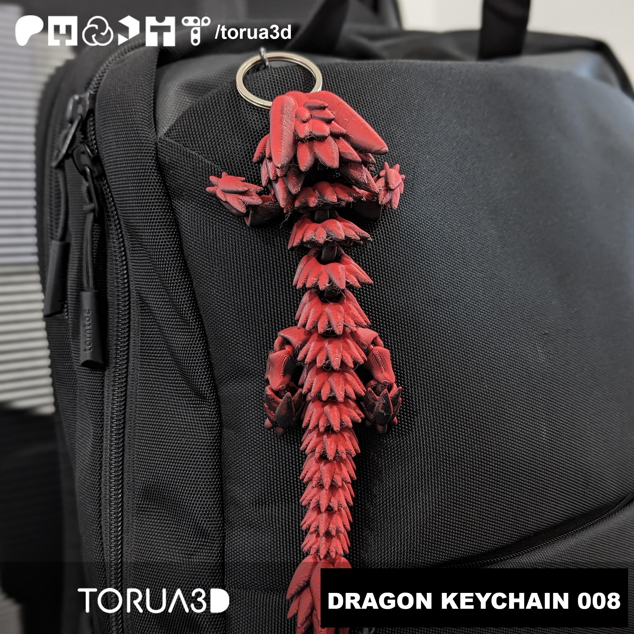 Articulated Dragon keychain 008 3d model