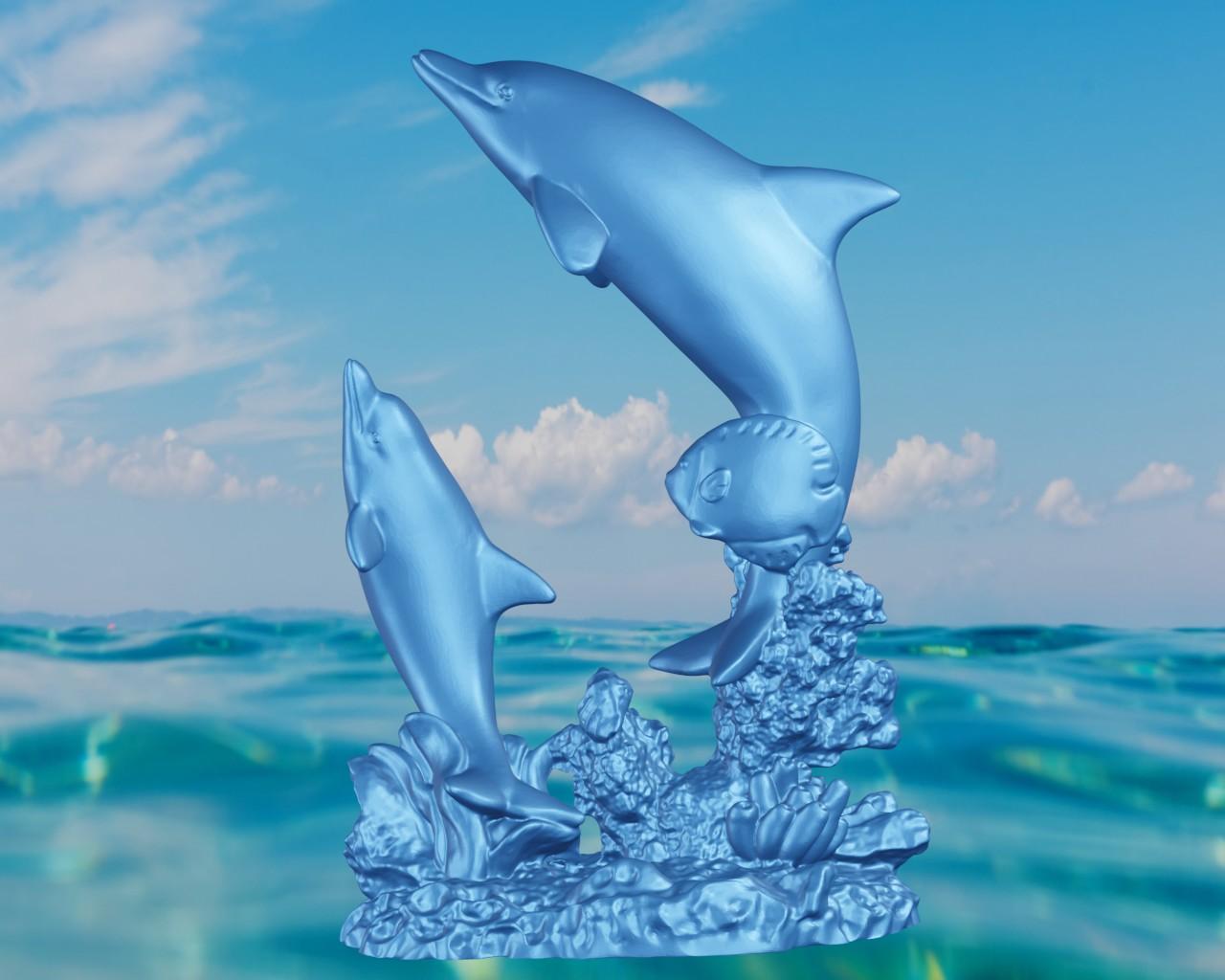 Dolphin coral 3d model