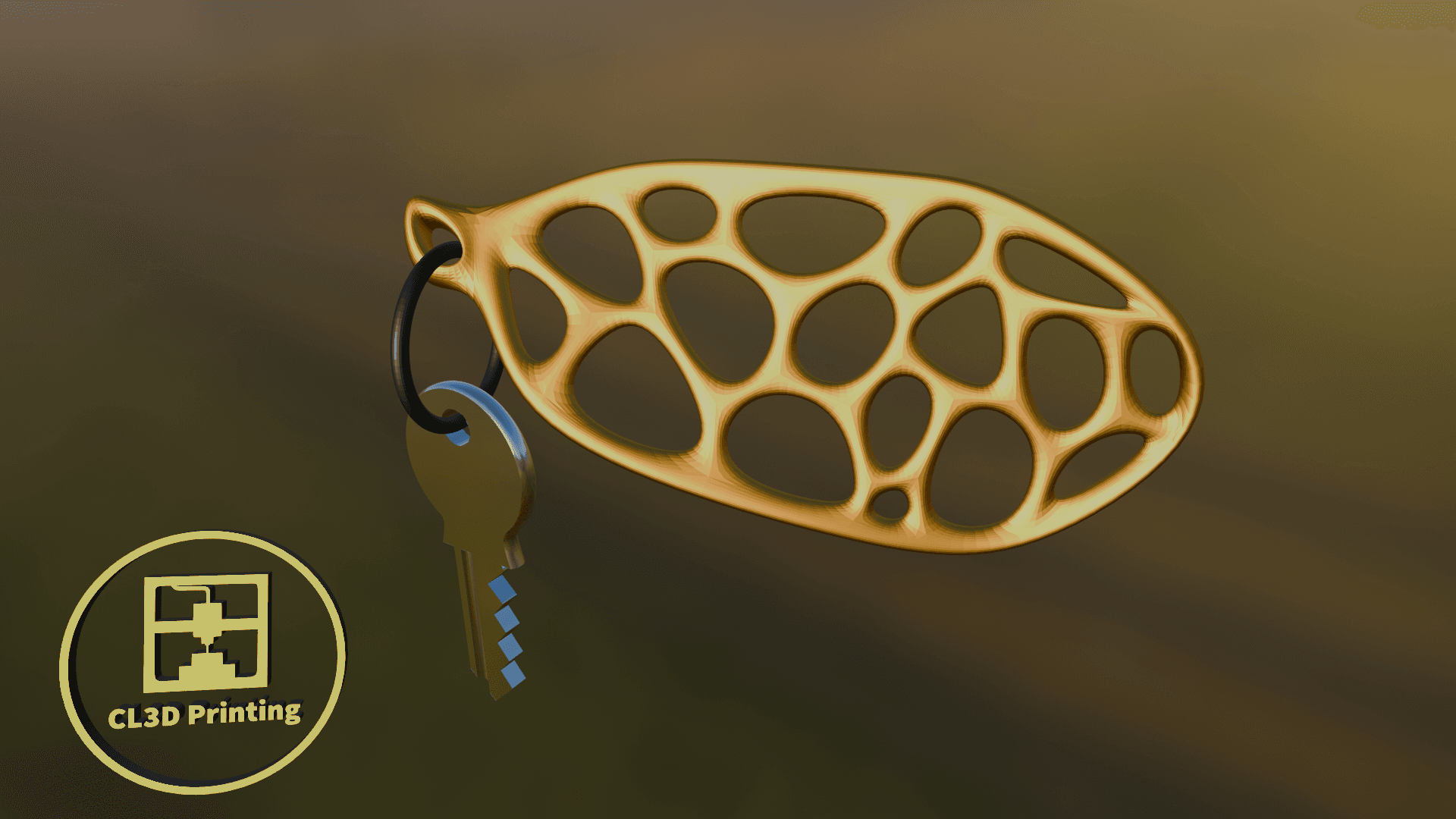 Voronoi Keychain 3d model