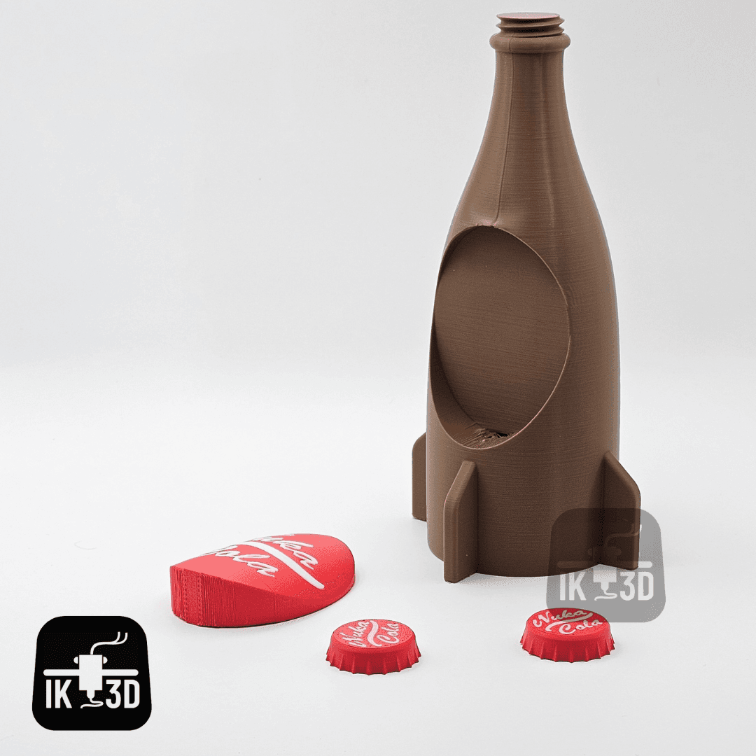 Nuka Cola Bottle with Screw Cap / 3MF Included 3d model