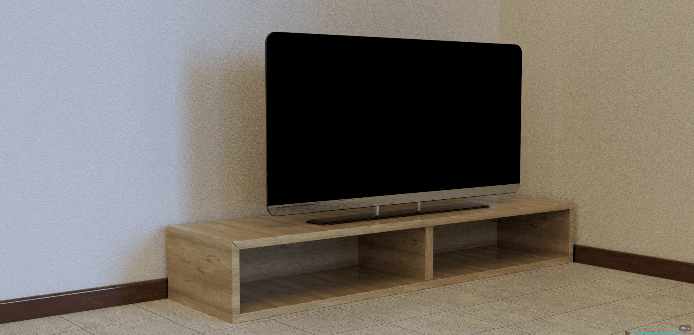 Flatscreen Television 3d model