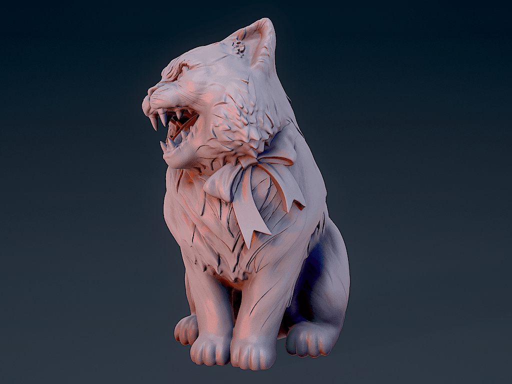 Angry cat 3d model