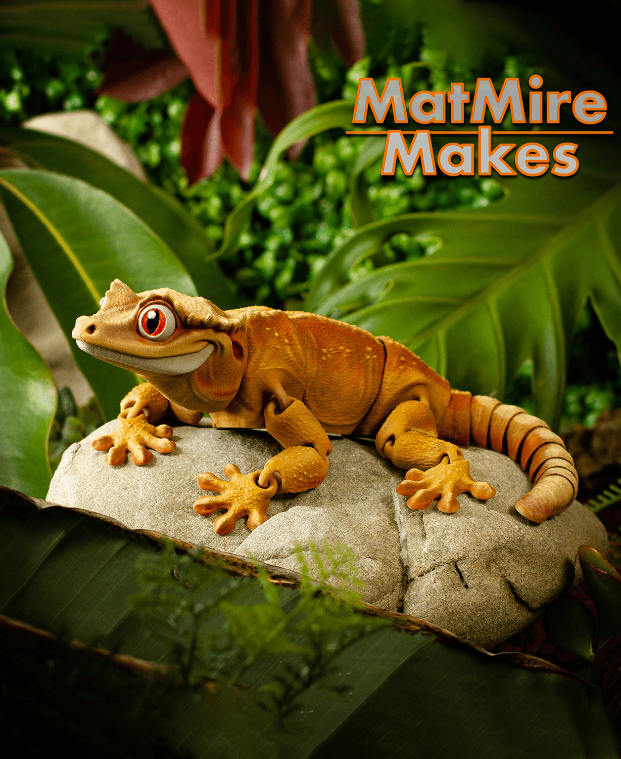 Crested Gecko - Articulated Figure 3d model