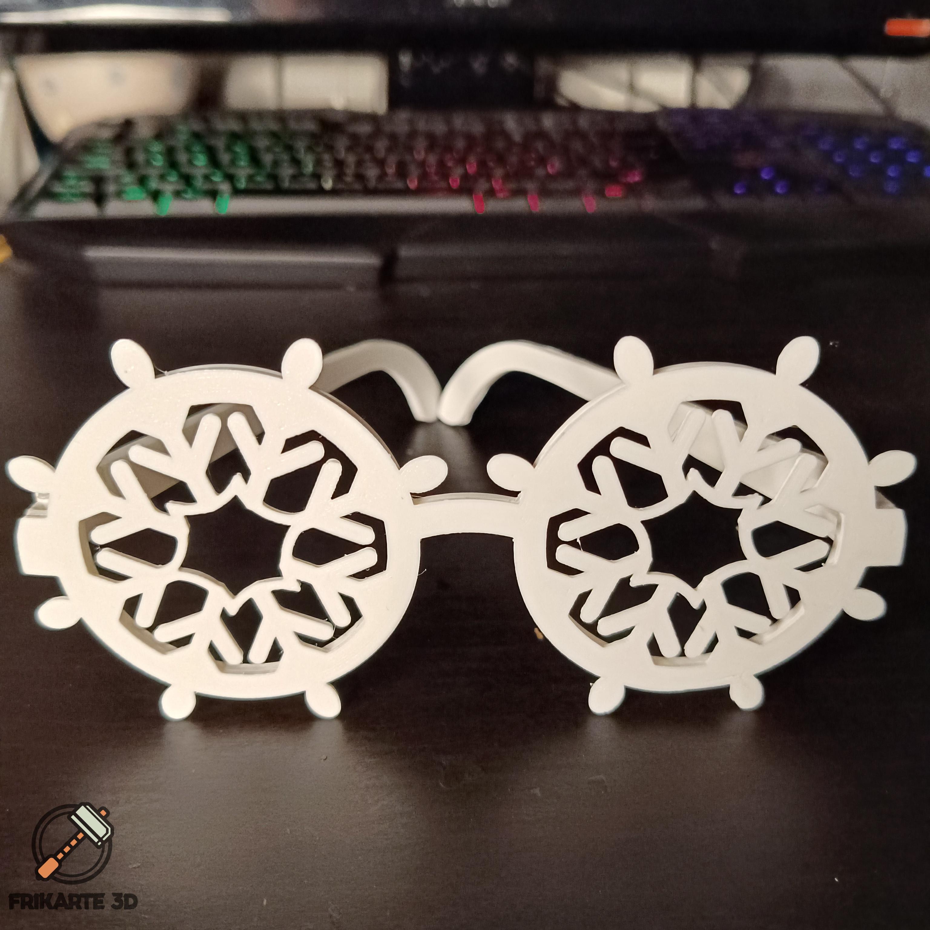 Snowflake Glasses 3d model