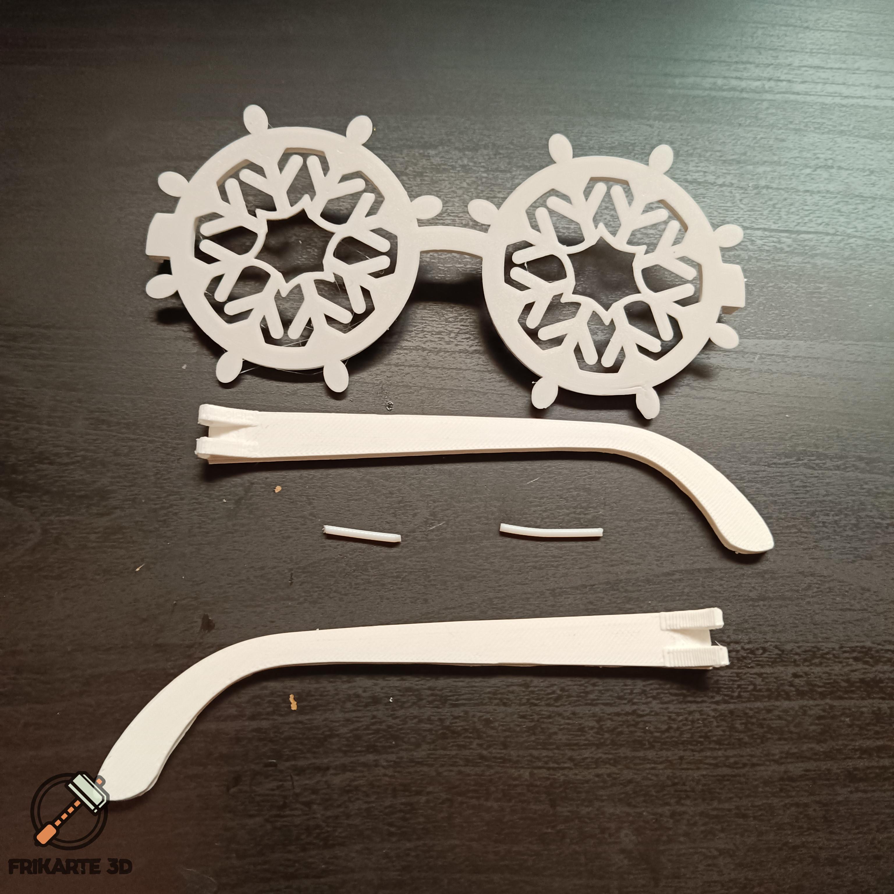 Snowflake Glasses 3d model