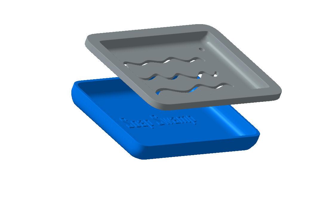 2 Piece Soap Dish 3d model