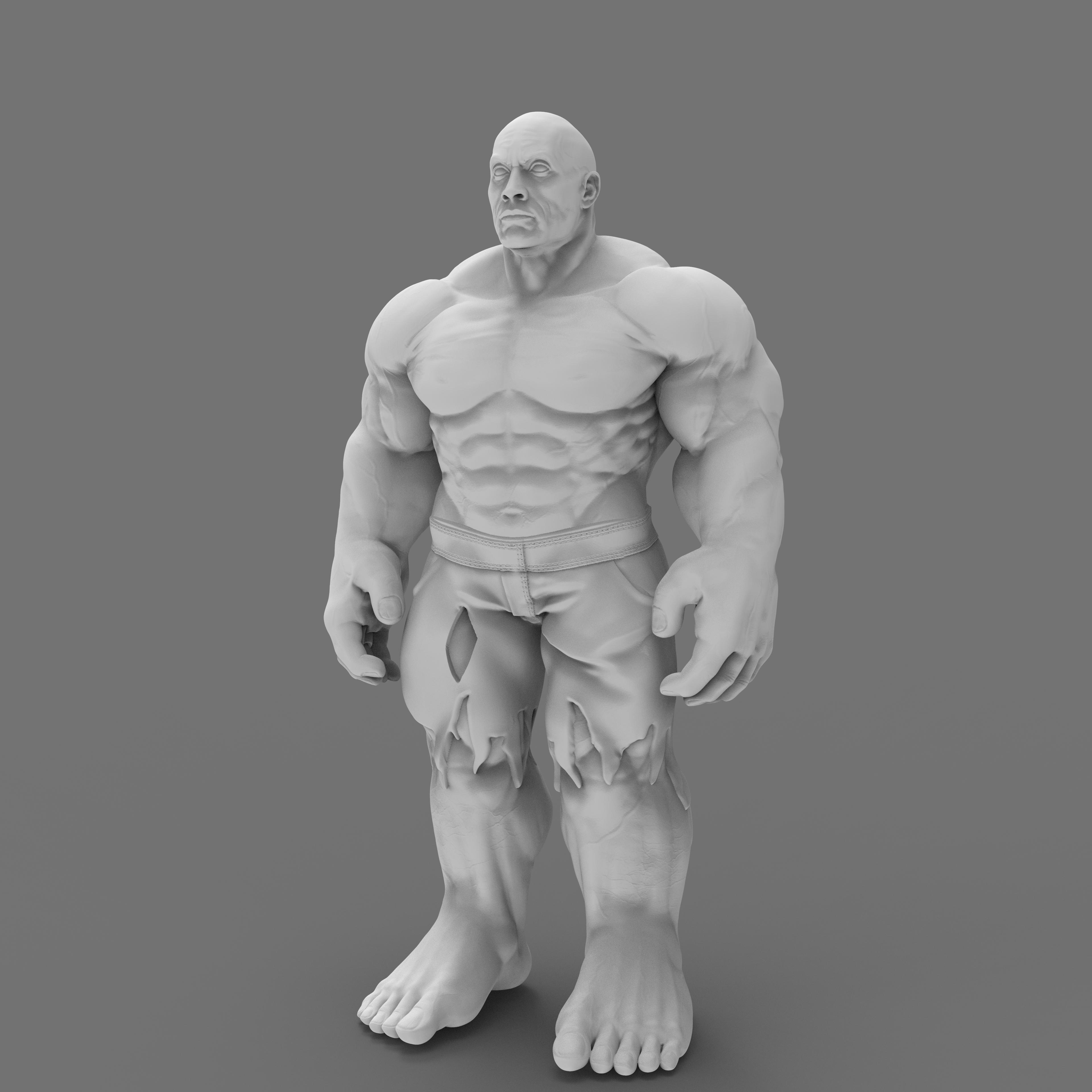 Rock x Hulk STL file 3d model