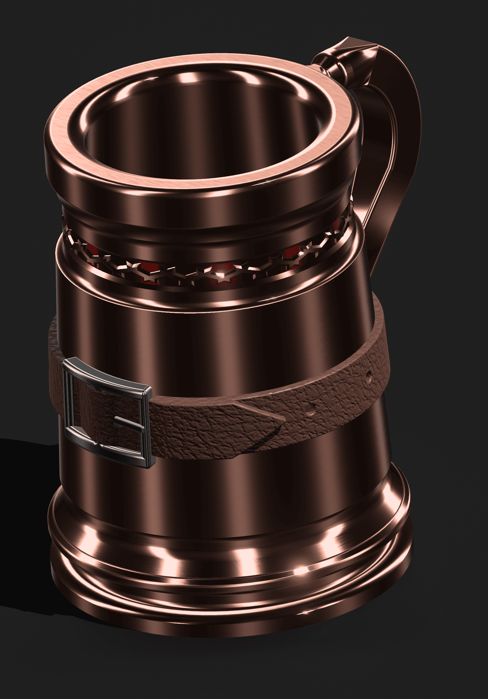 Belt Viking tankard beer Coozie 3d model