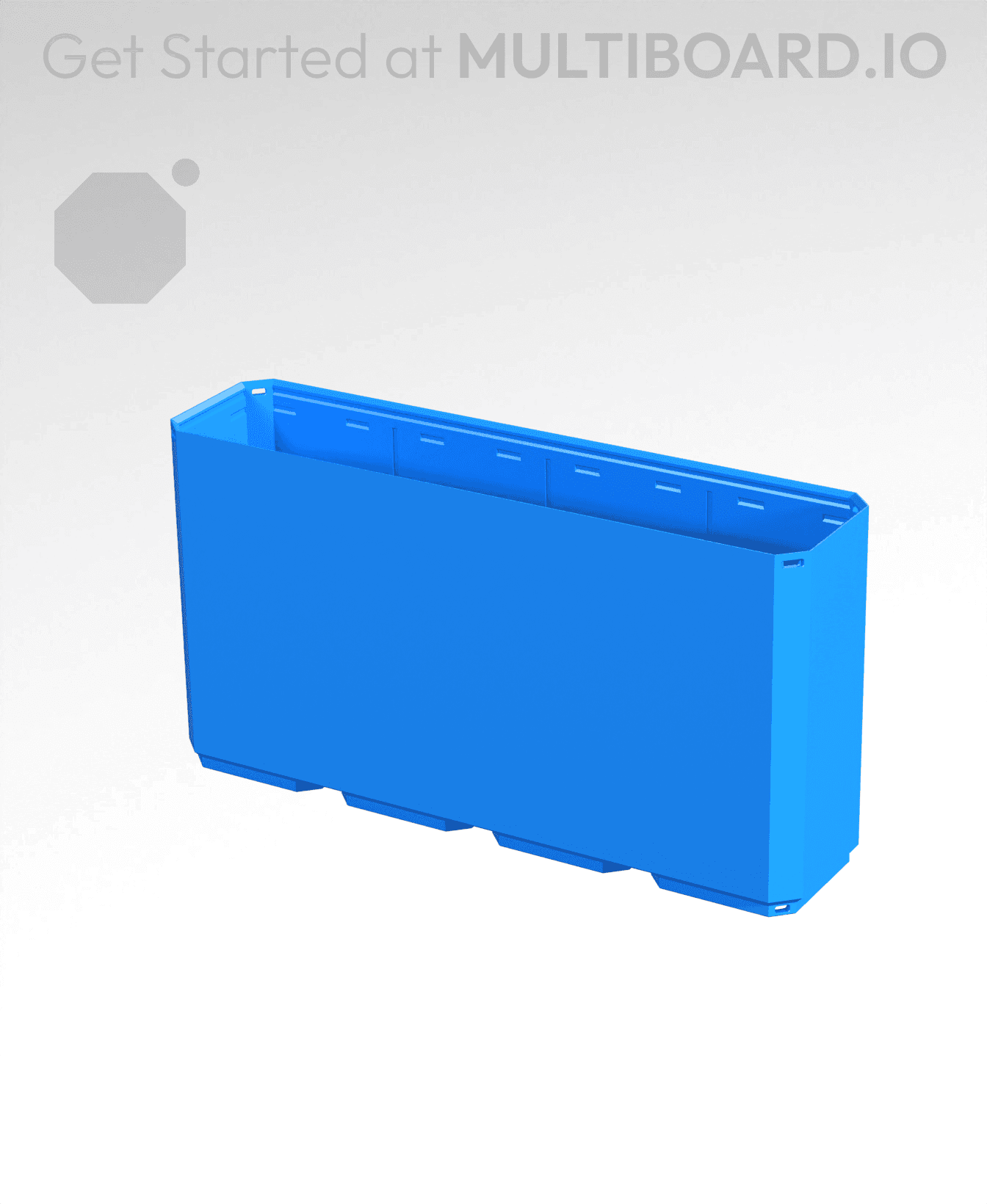 4x1x2 - Simple Walls - Multibin Shell 3d model