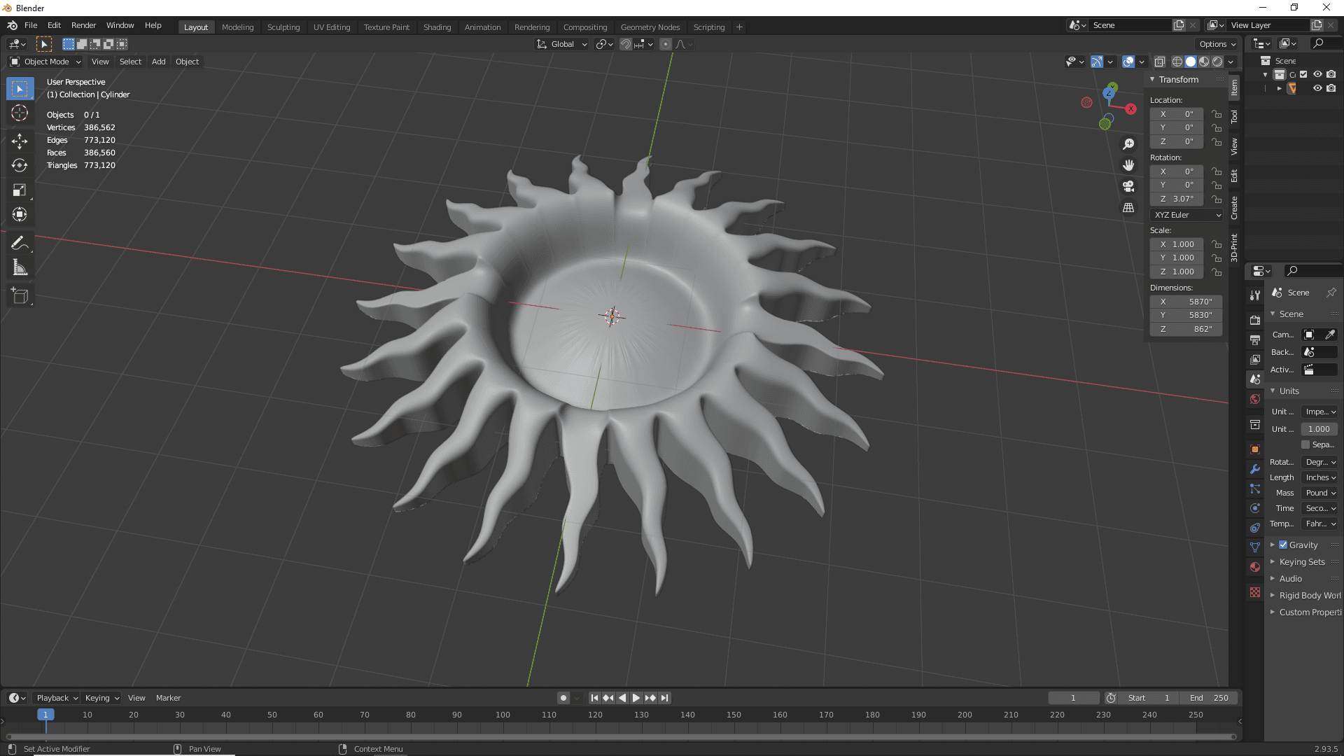 Sun Ashtray 3d model