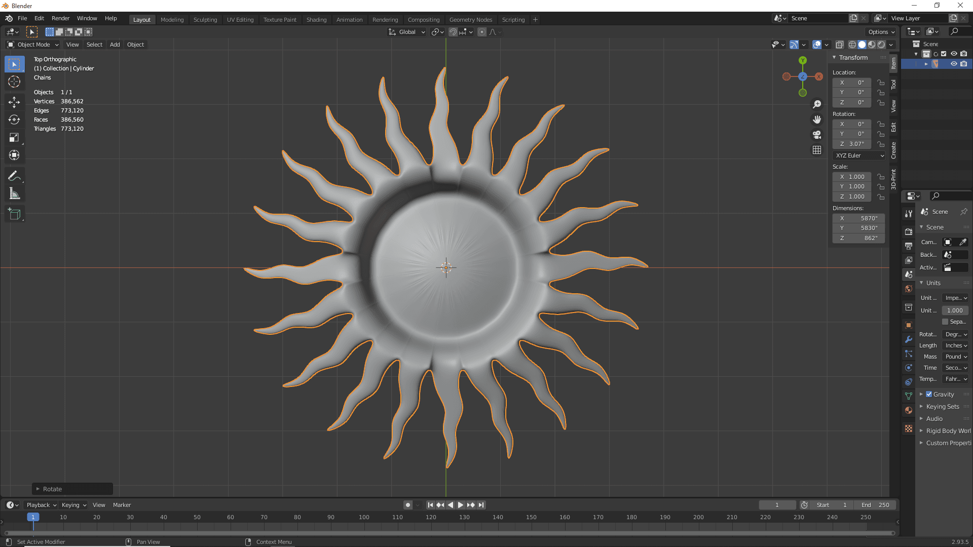 Sun Ashtray 3d model