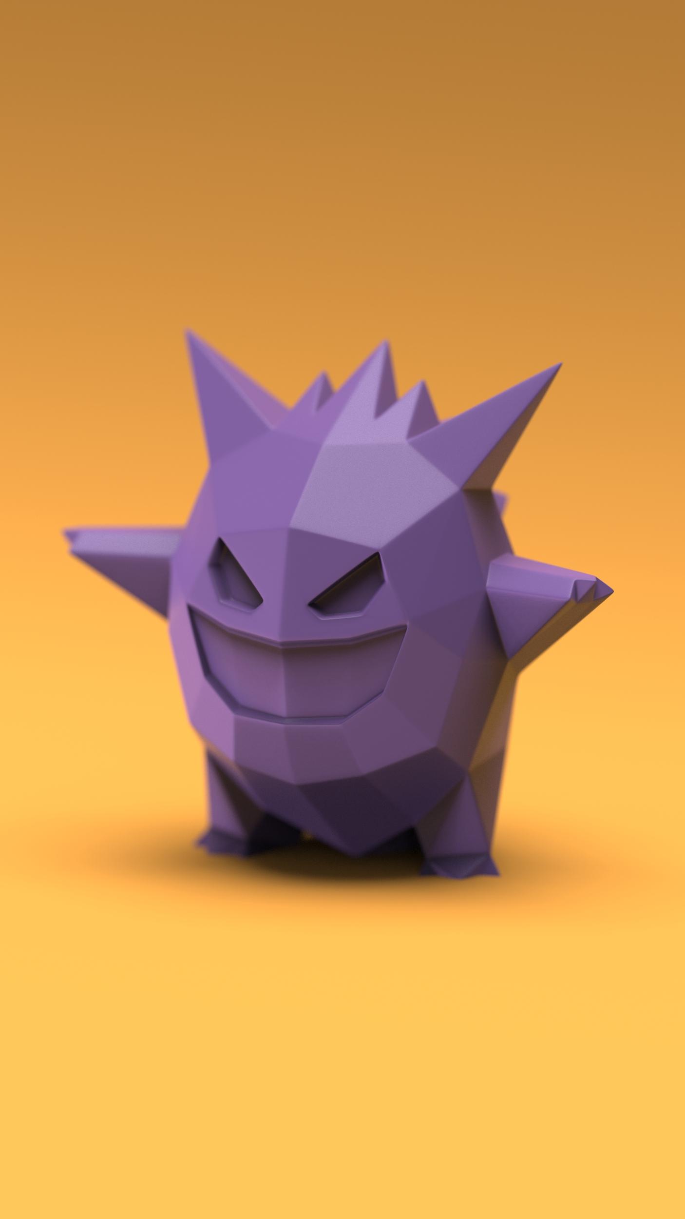 Low-poly Gengar - FREE 3d model