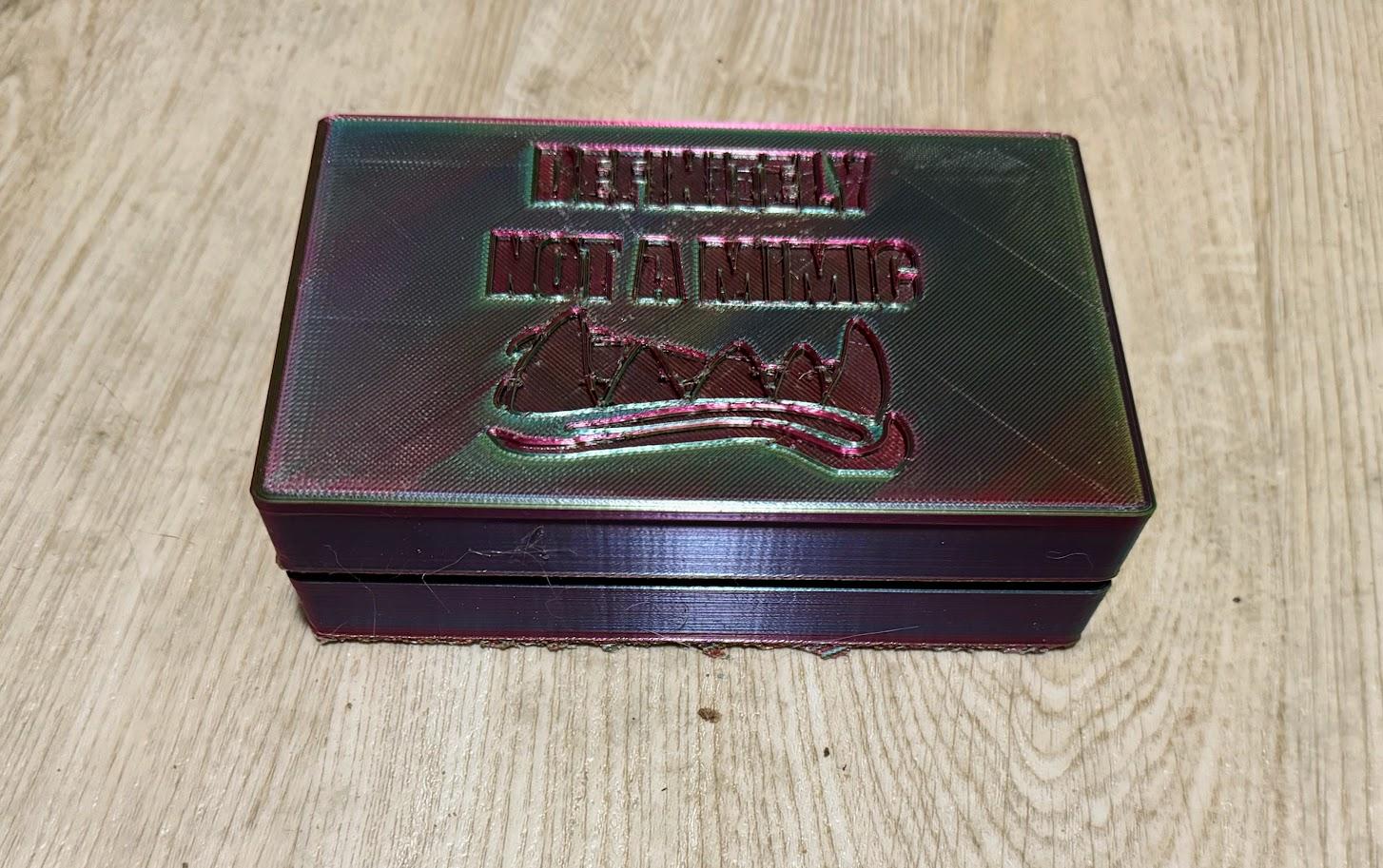 Basic Dice Tin With Lid, Print In Place, "Not a Mimic", 2 pieces 3d model