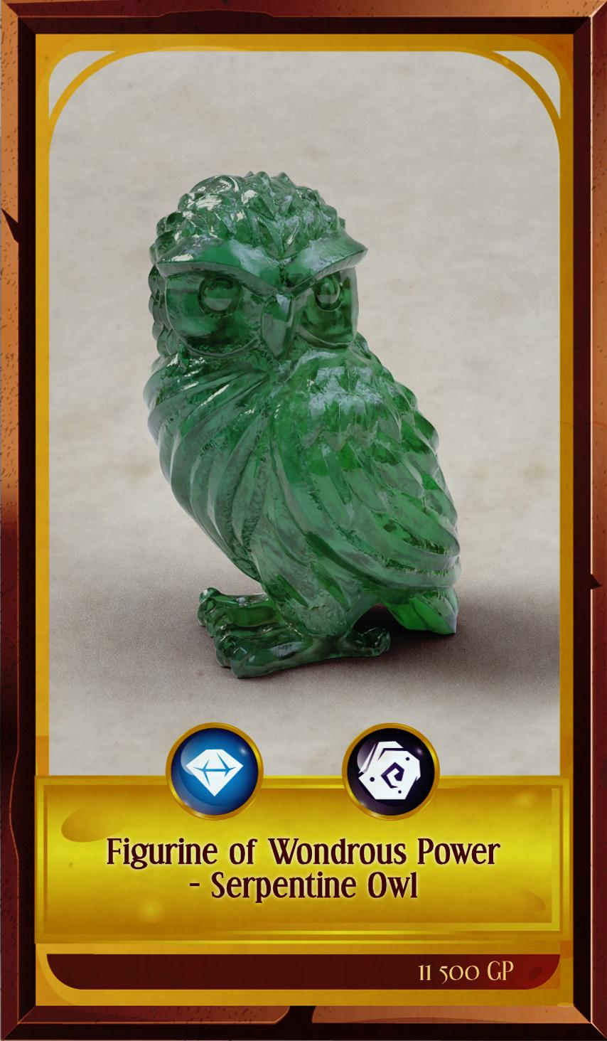 Figurine of Wondrous Power - Serpentine Owl 3d model