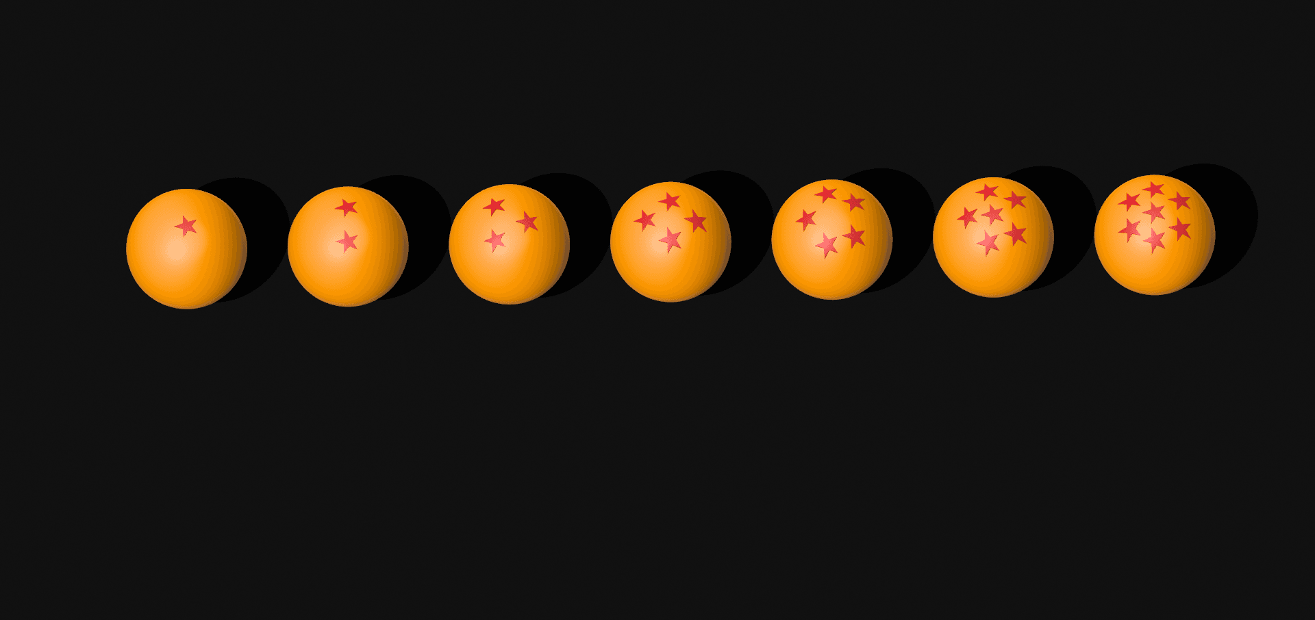 Dragon balls 3d model