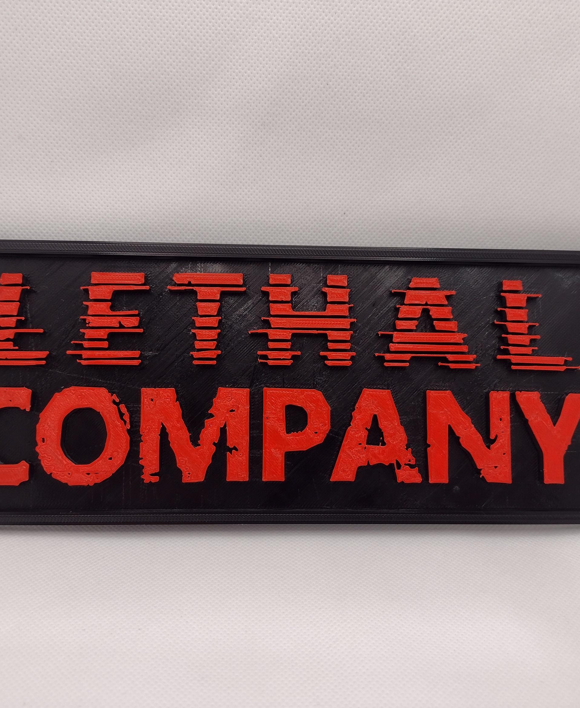  Lethal Company Sign Logo Hanging Wall Art 3d model