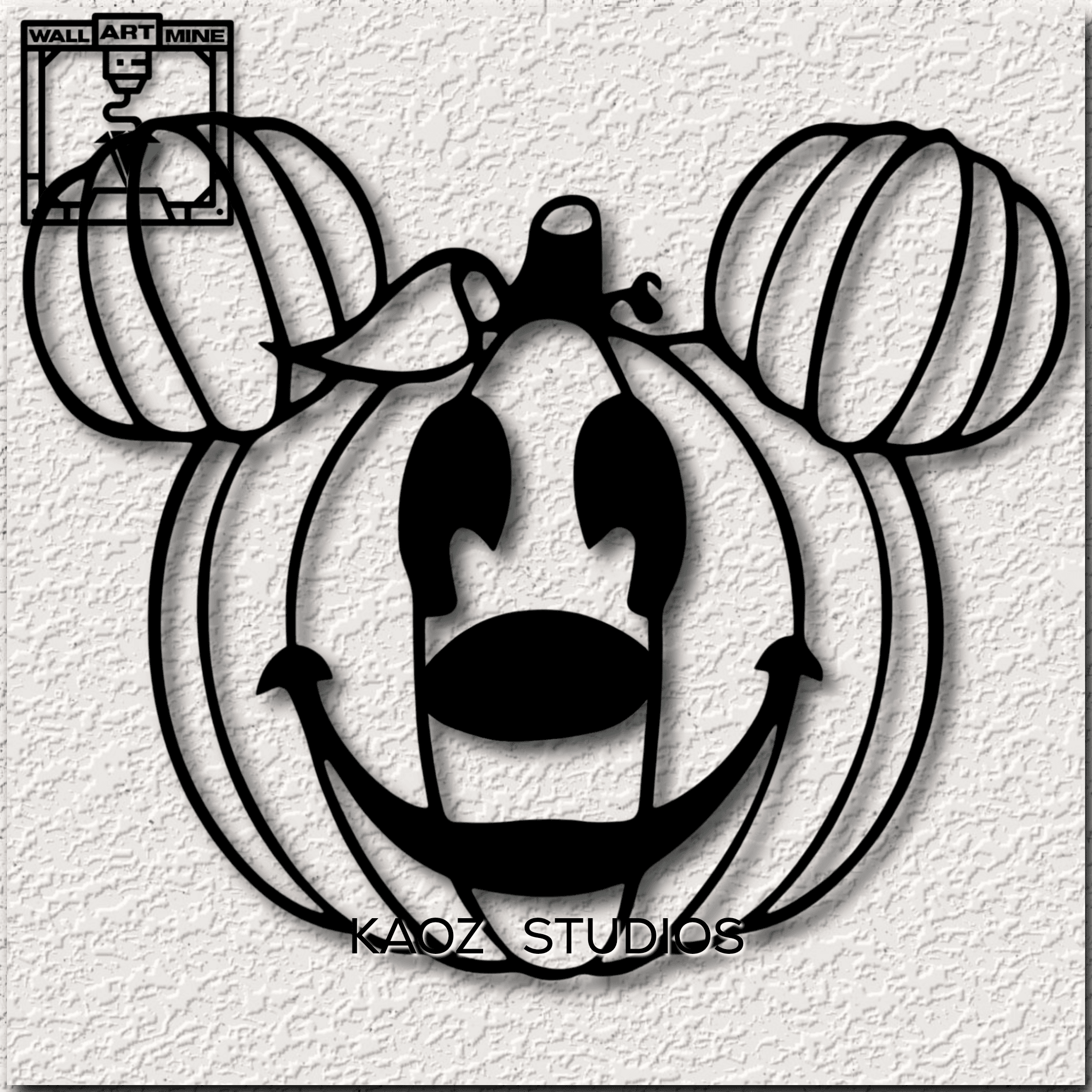 mickey mouse pumpkin wall art jack o lantern wall decor disneyland fan art 3d model