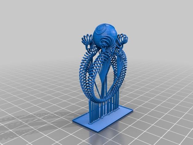 Twisty Support Torture Test Ring 3d model