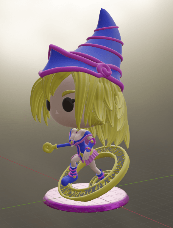 Dark Magician Girl Funko style 3d model