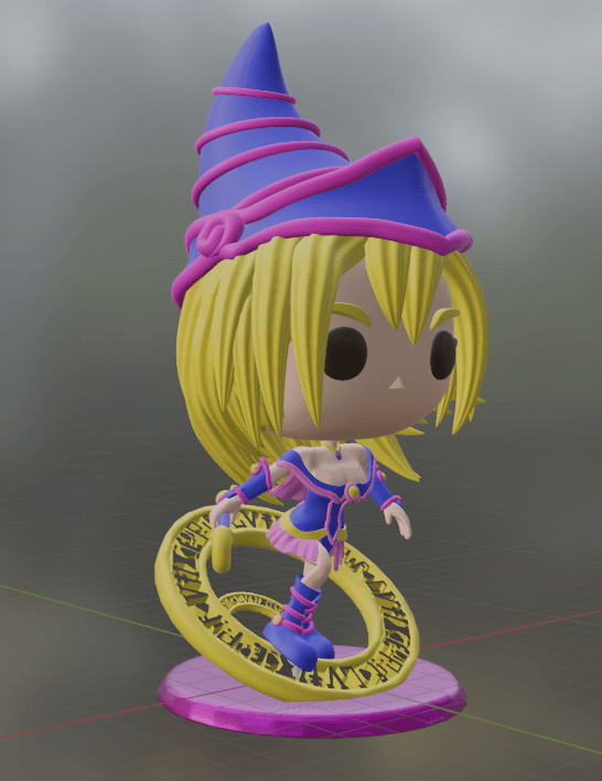 Dark Magician Girl Funko style 3d model