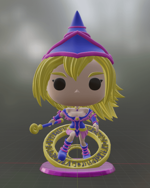 Dark Magician Girl Funko style 3d model