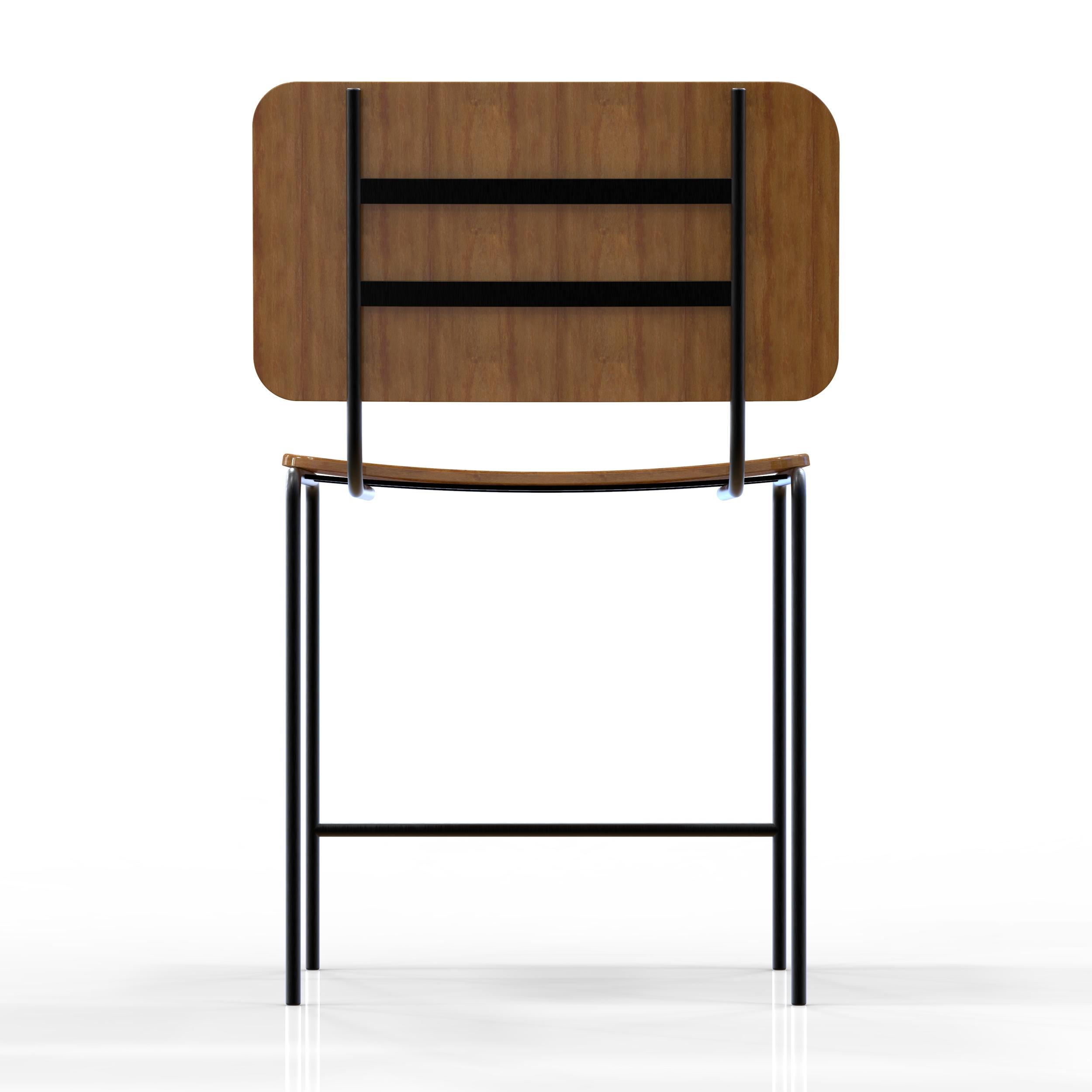 Wood +Metal Chair Design  3d model