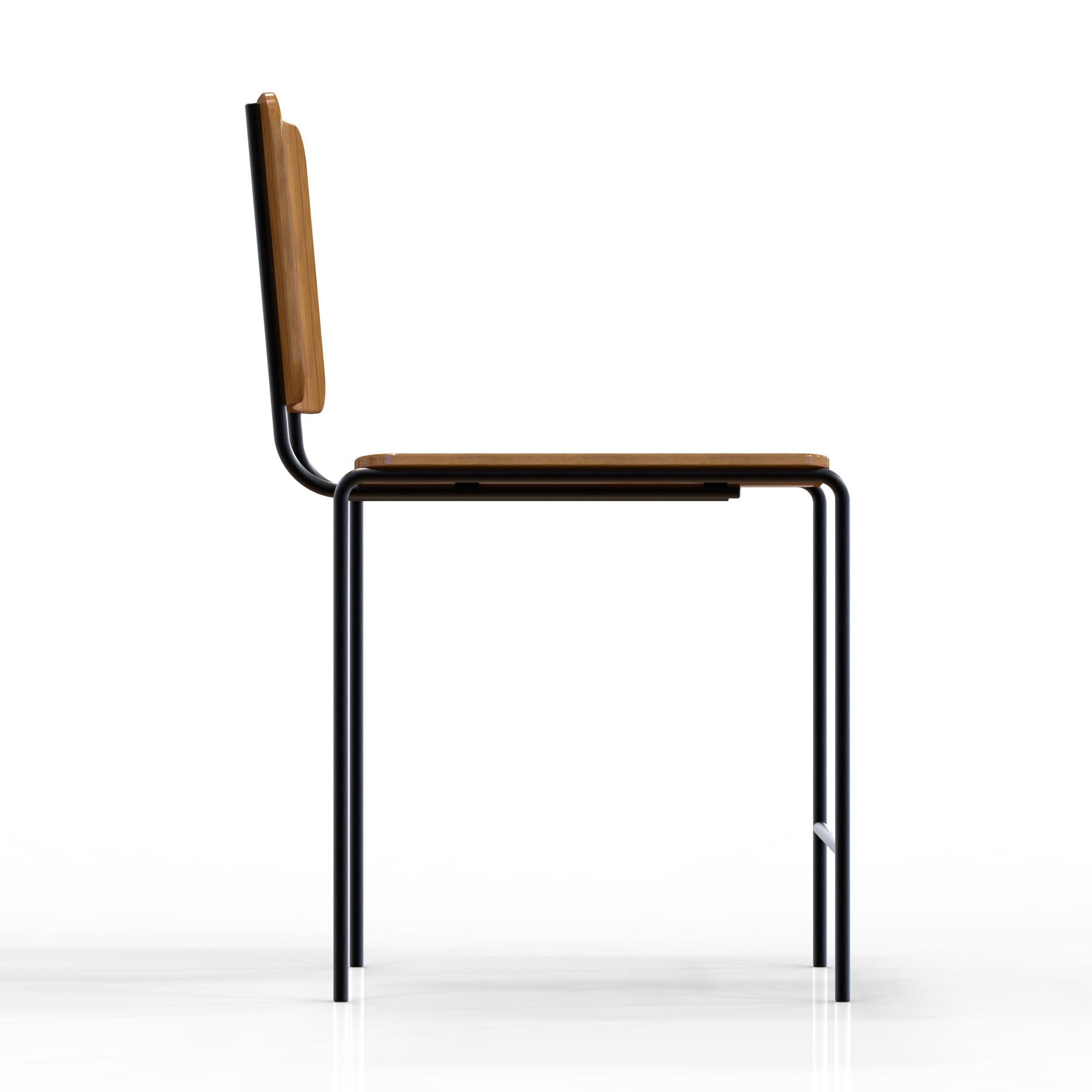 Wood +Metal Chair Design  3d model