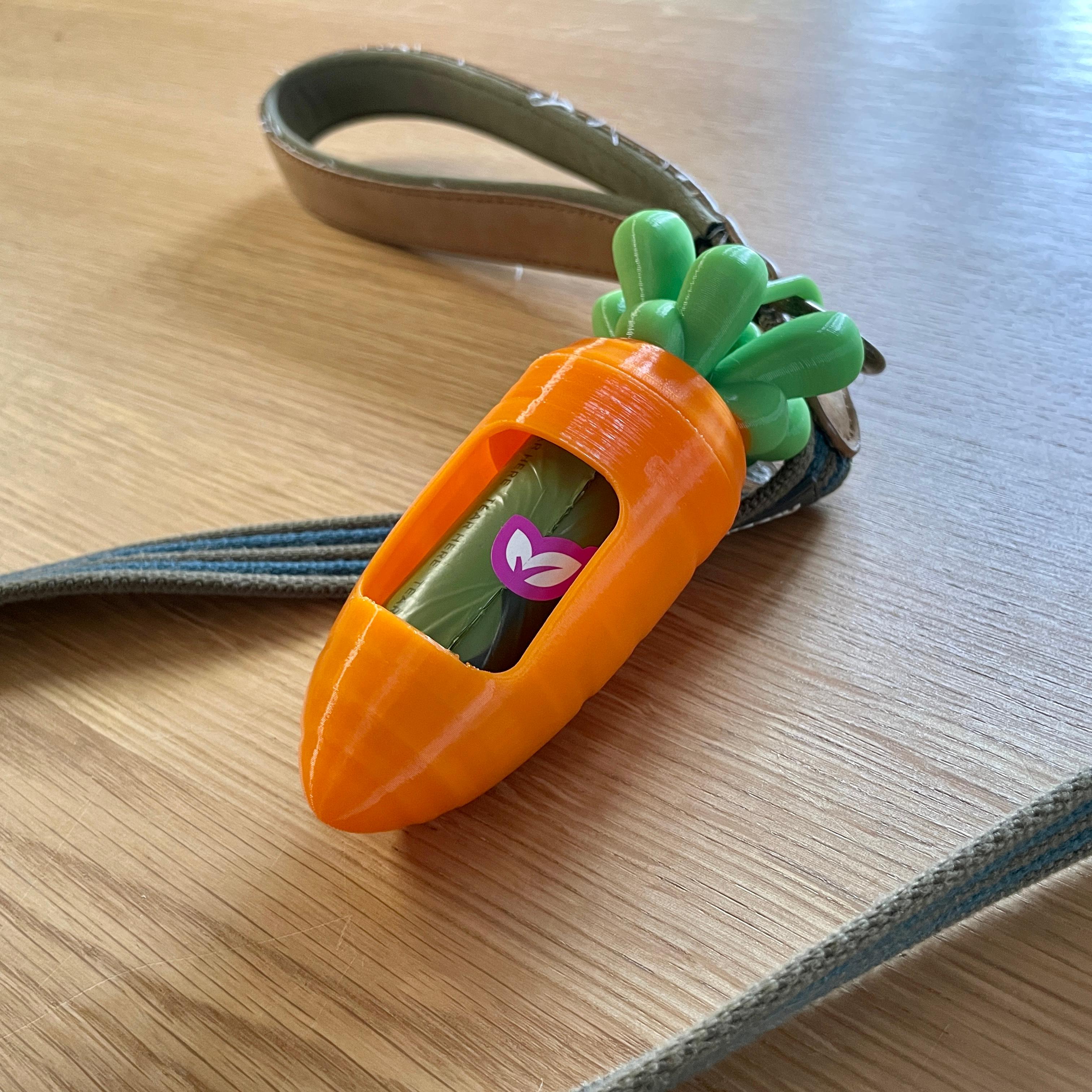 Carrot Shaped Doggy Bag Holder 3d model