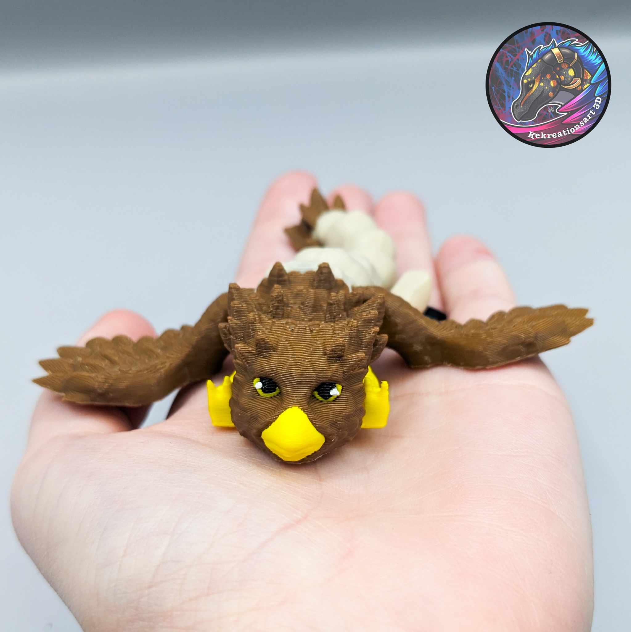 Baby Flexi Griffin Keychain 3d model