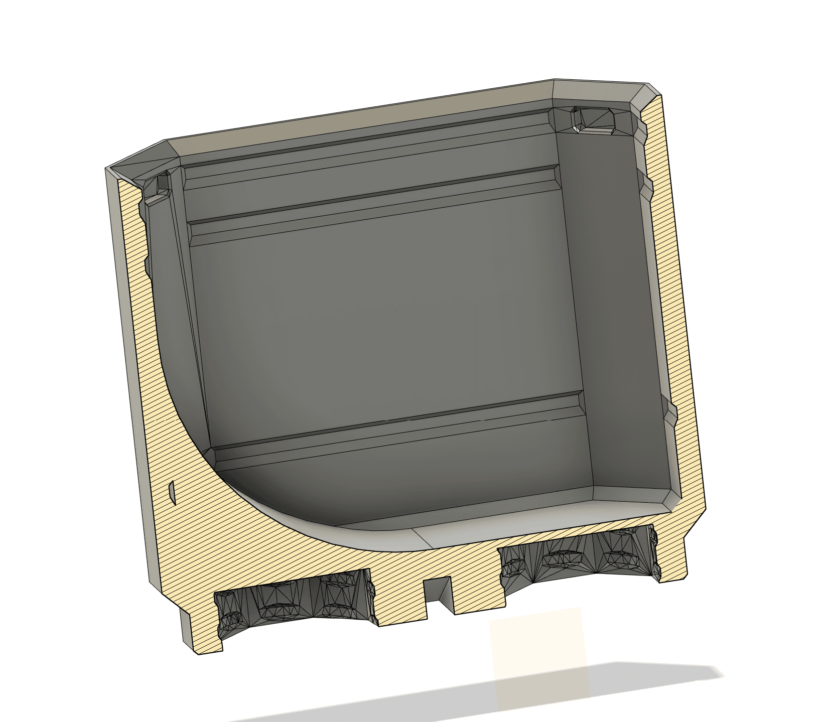 Remix 1x1x0.75 - No Lock Holes - ramped - Multigrid Bin 3d model