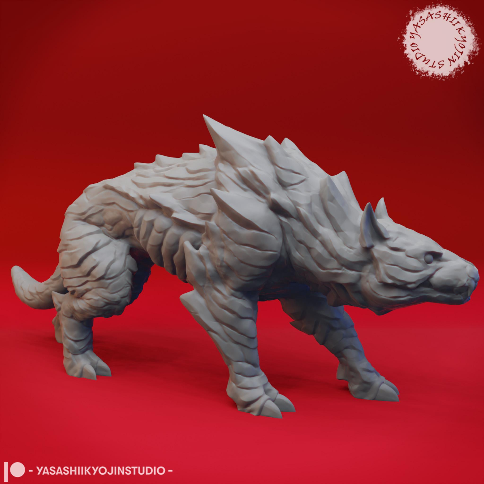 Hellhound - Tabletop Miniature (Pre-Supported) 3d model