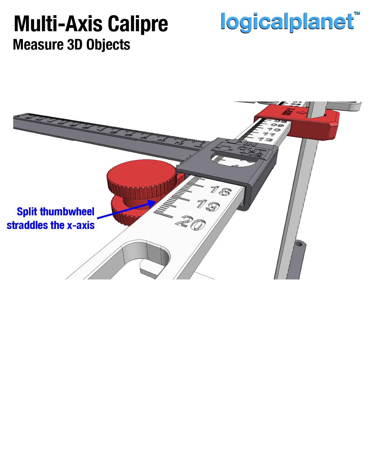 Multi Axis Caliper (MAC) (aka "3D caliper") 3d model