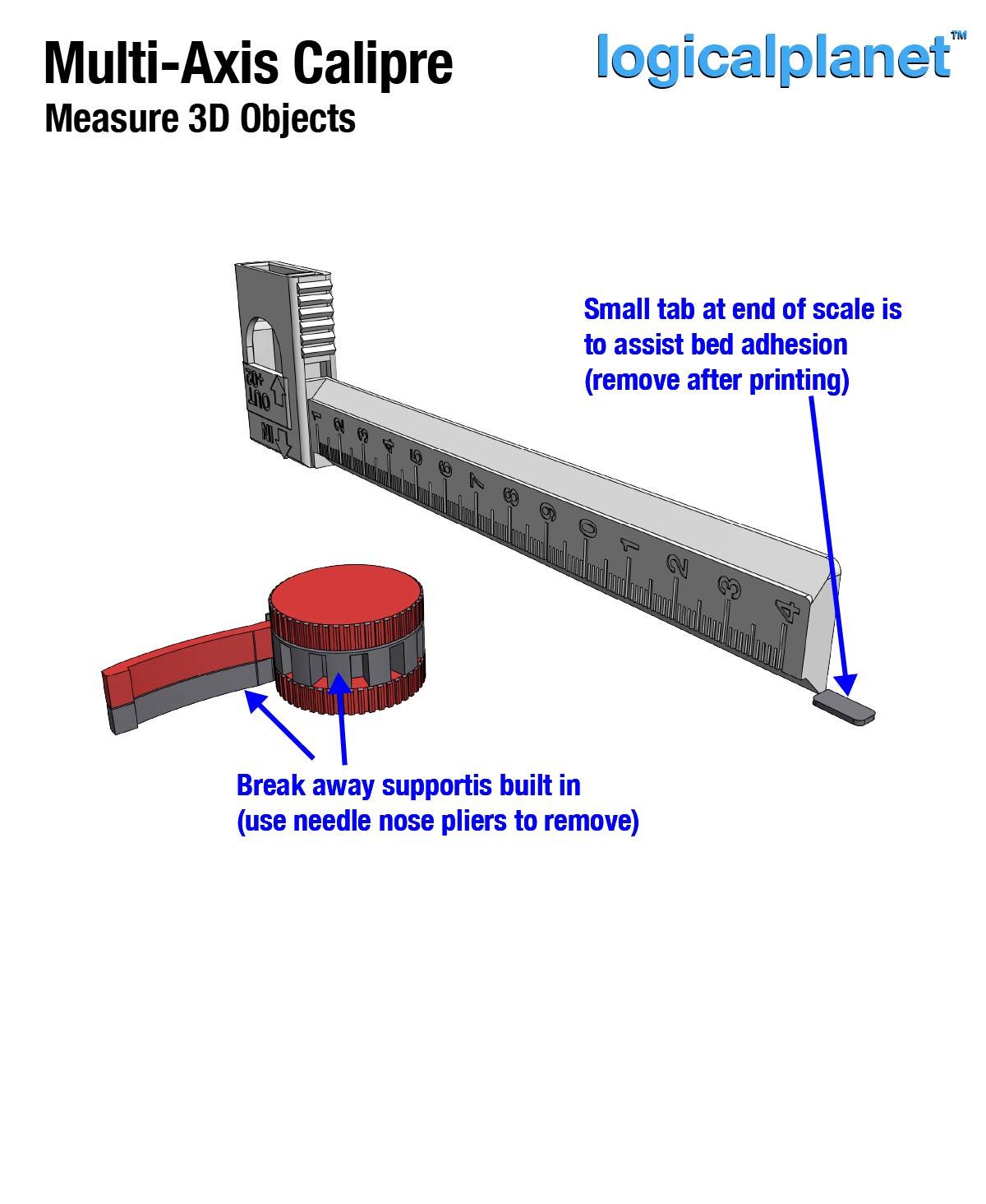 Multi Axis Caliper (MAC) (aka "3D caliper") 3d model