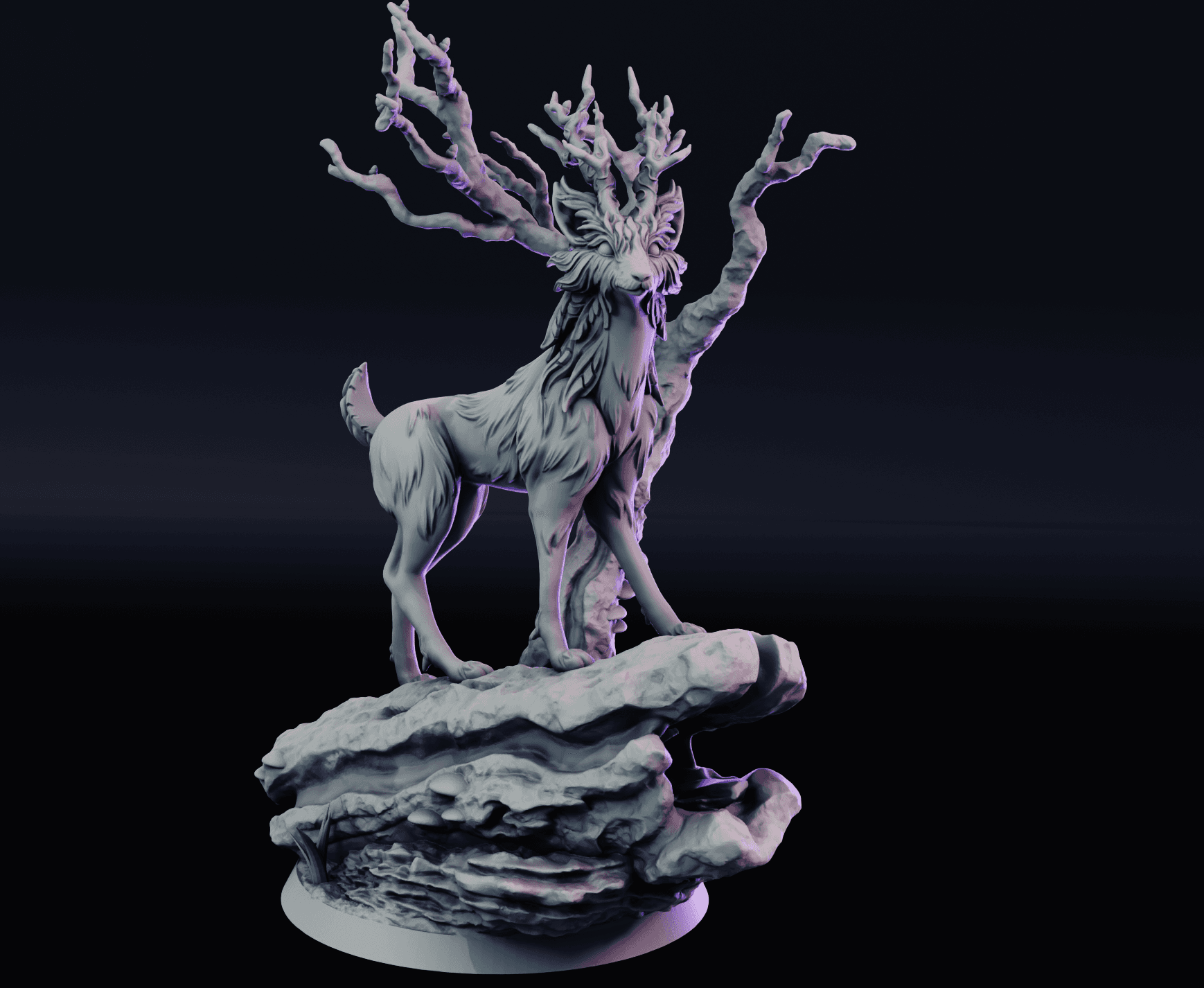 Cervine Fox - Magical Forest Deer 3d model