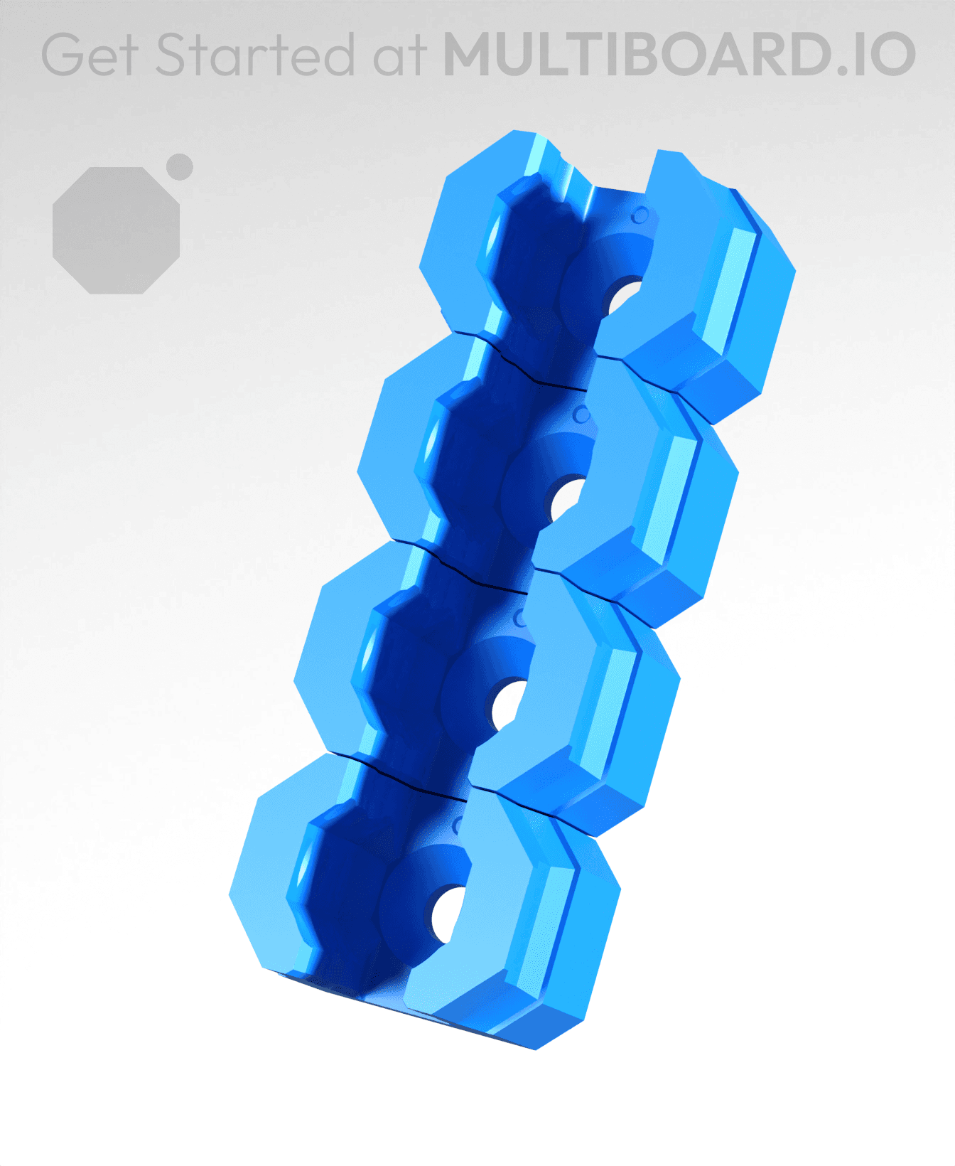 8 mm - Offset Snap (DS Part A) - x4 Stack 3d model