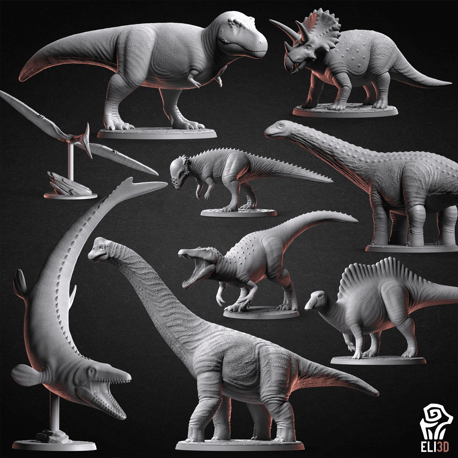 Dinosaurs - Dino Bundle 1 3d model